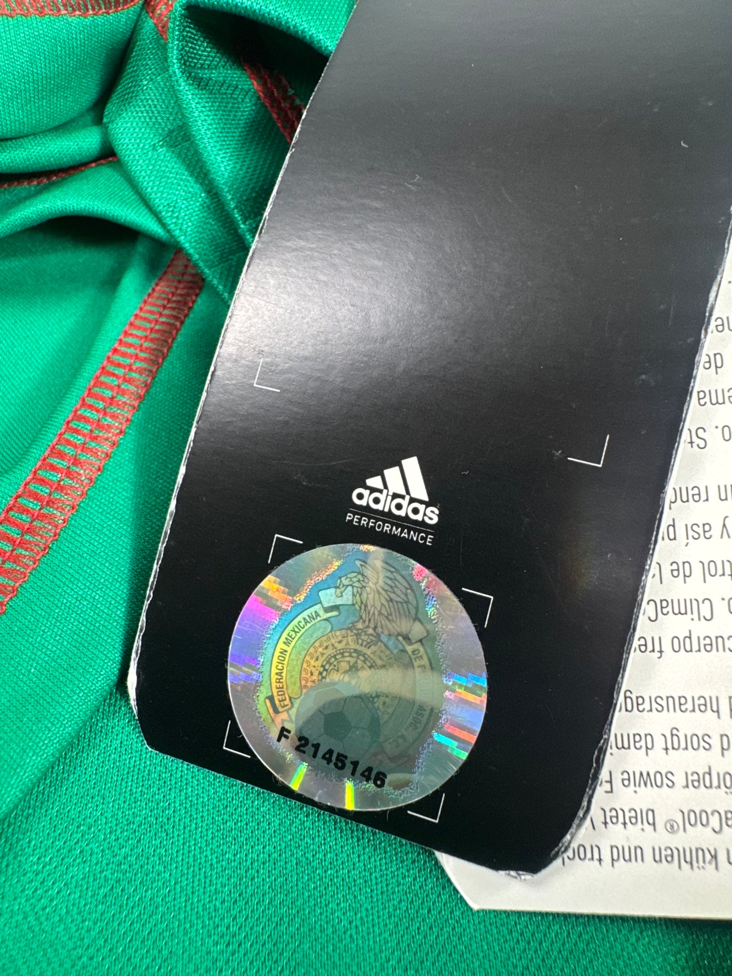 2010 ADIDAS MEXICO HOME JERSEY JAVIER HERNANDEZ 14 NEW WITH TAGS LONG SLEEVE (M)