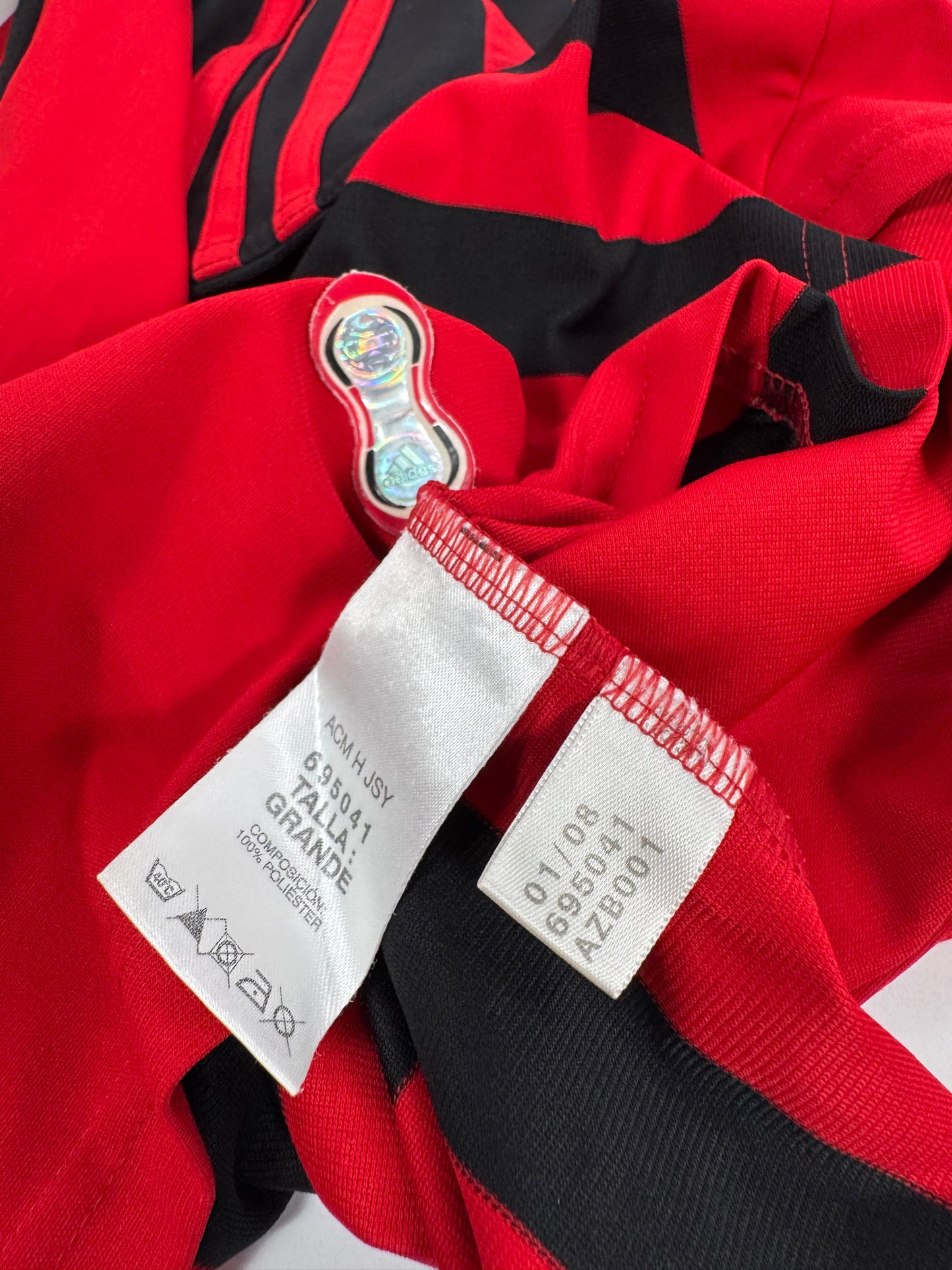 2007/08 ADIDAS AC MILAN HOME JERSEY RONALDO 99 (L)