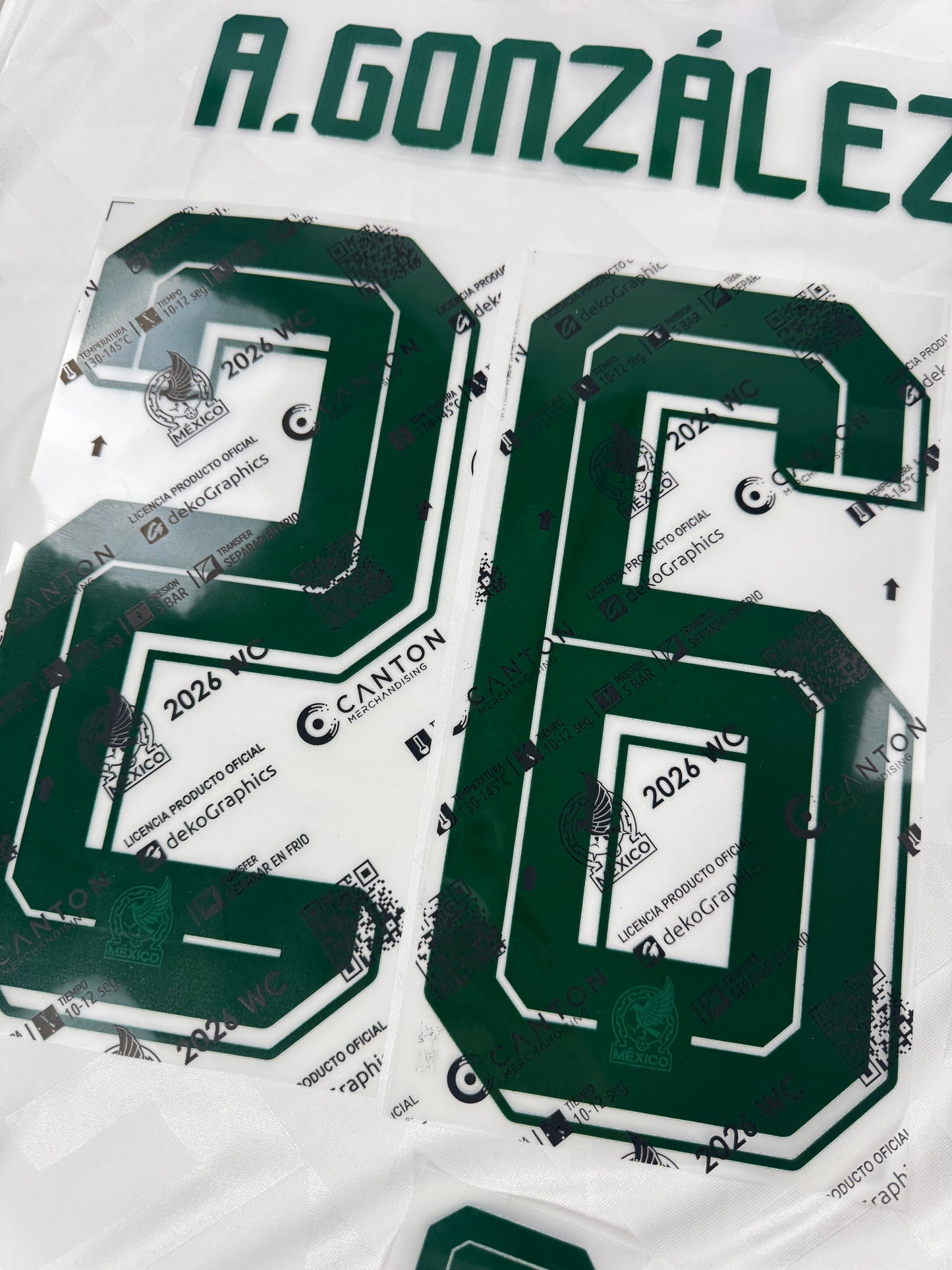 2026 OFFICIAL MEXICO WORLD CUP AWAY NAME SET-ARMANDO GONZALEZ