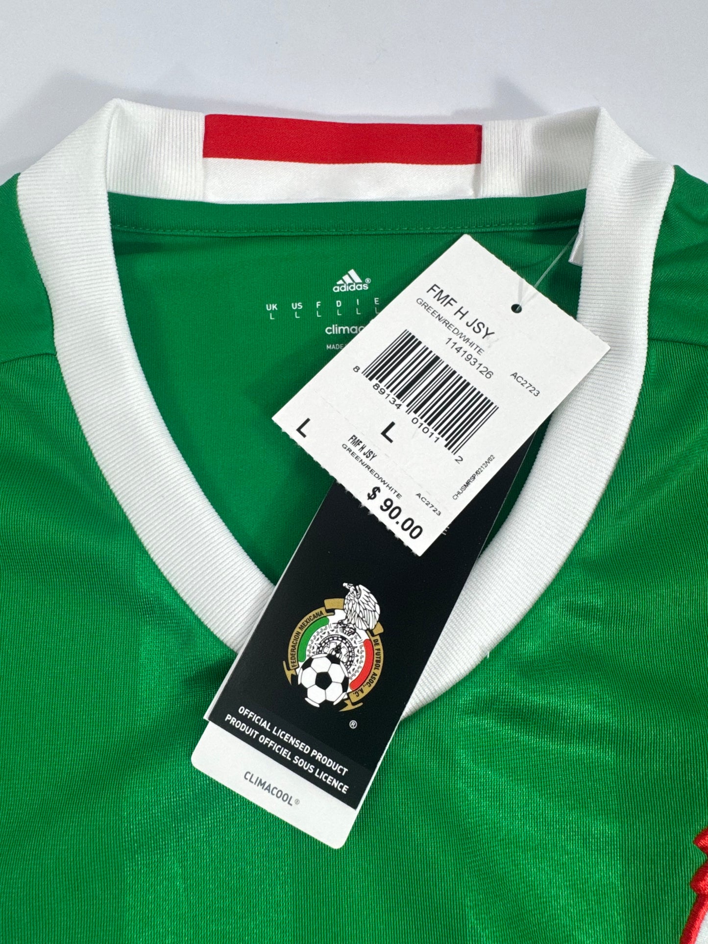 2016/17 ADIDAS MEXICO HOME JERSEY NEW WITH TAGS ANDRES GUARDADO 18 (L)