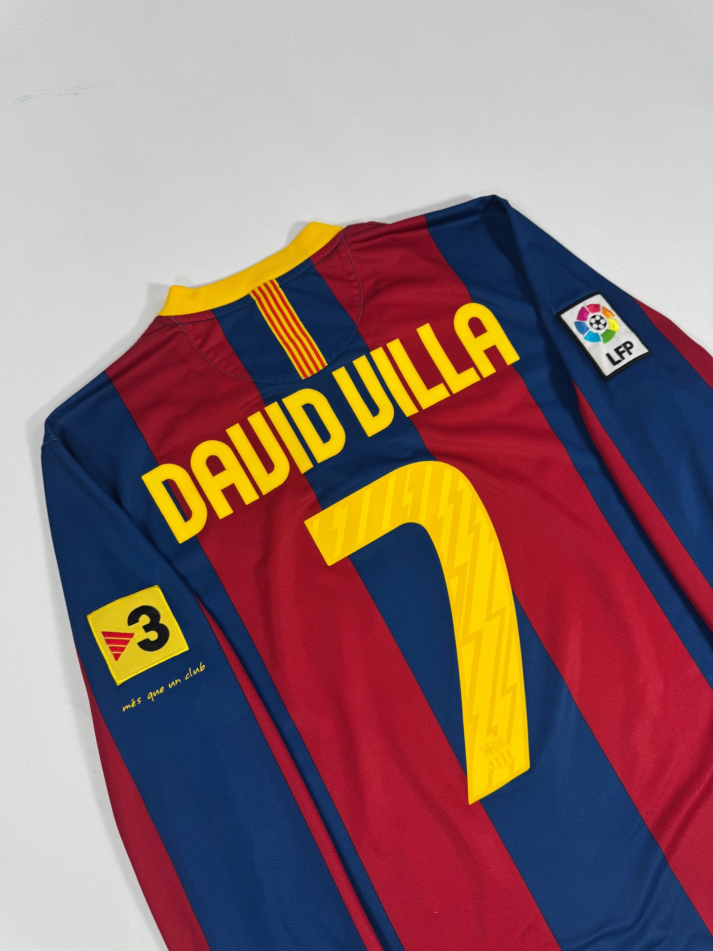 2010/11 NIKE FC BARCELONA HOME JERSEY LONG SLEEVE DAVID VILLA 7-(M)