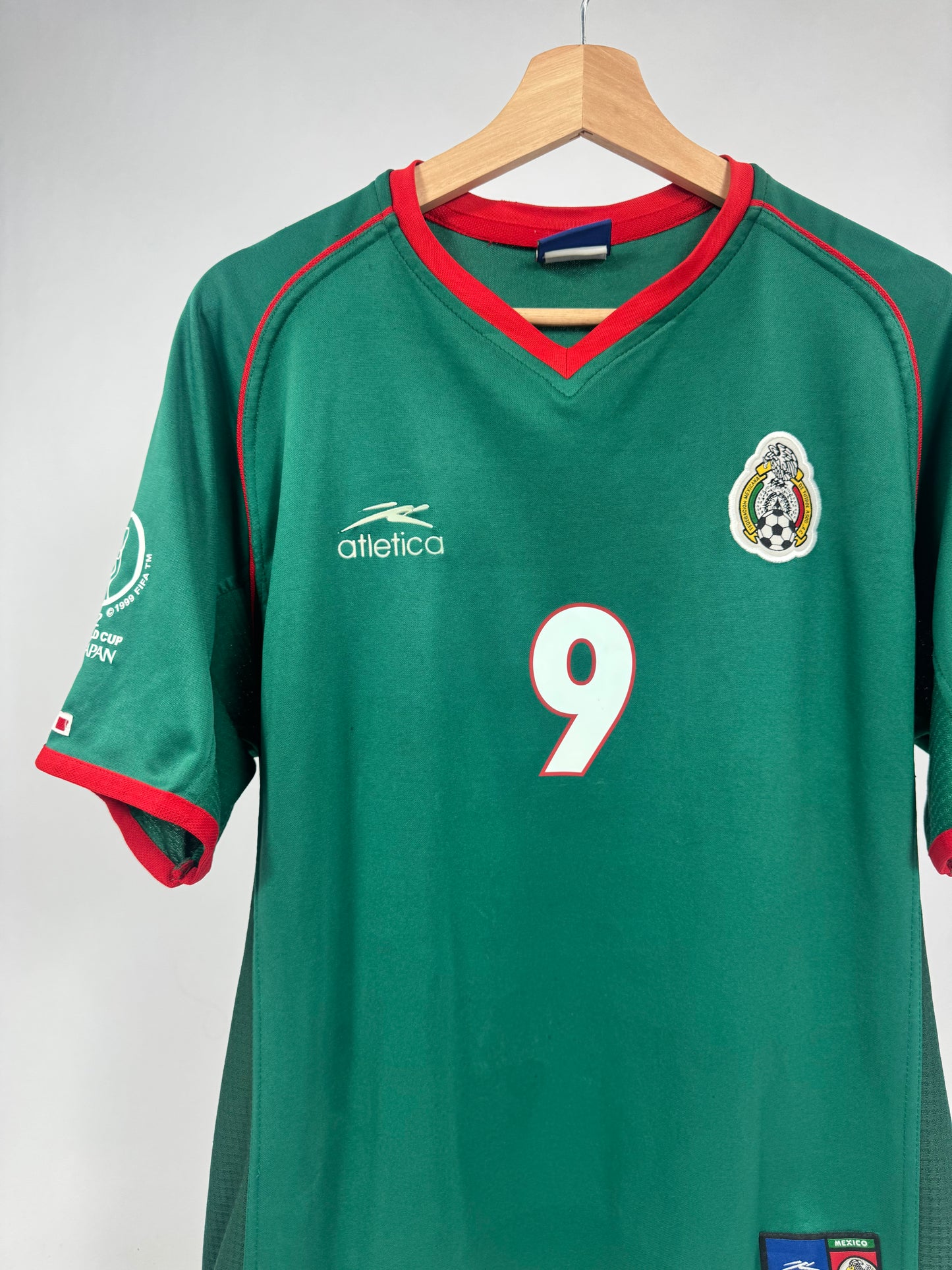 2002 ATLETICA MEXICO HOME JERSEY-BORGETTI 9(M)