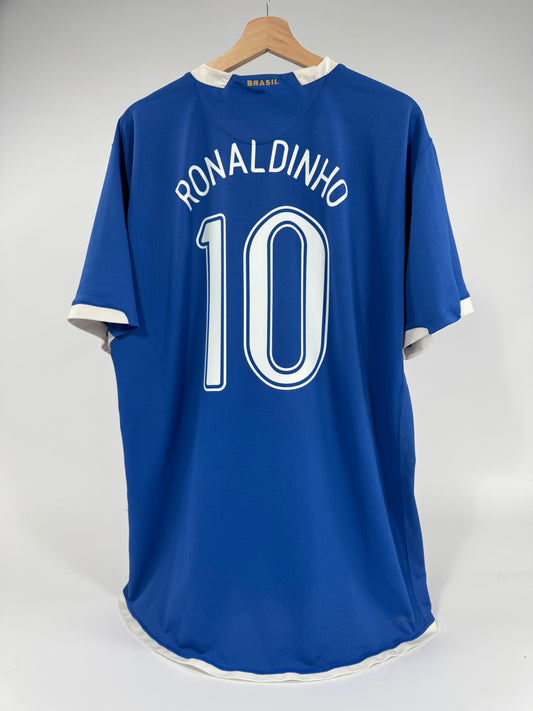 2006 NIKE BRAZIL AWAY JERSEY RONALDINHO 10 (XXL)