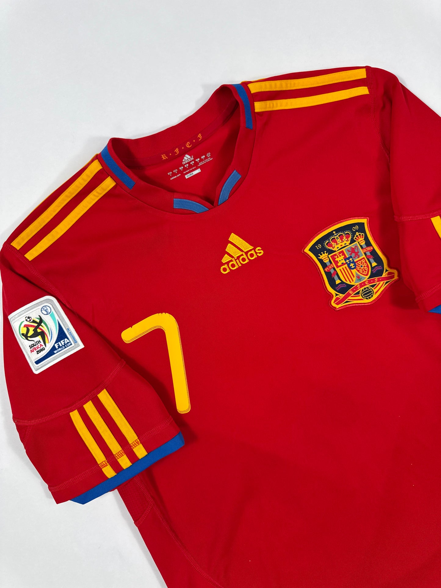 2010 ADIDAS Spain Home Jersey-DAVID VILLA 7