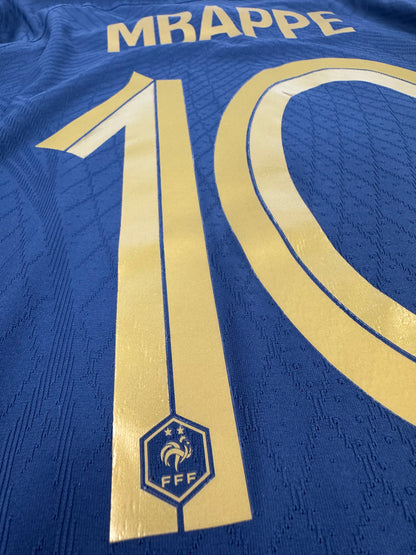 2022 NIKE FRANCE HOME JERSEY AUTHENTIC PLAYER VERSOON NEW WITH TAGS MBAPPE 10 (L)