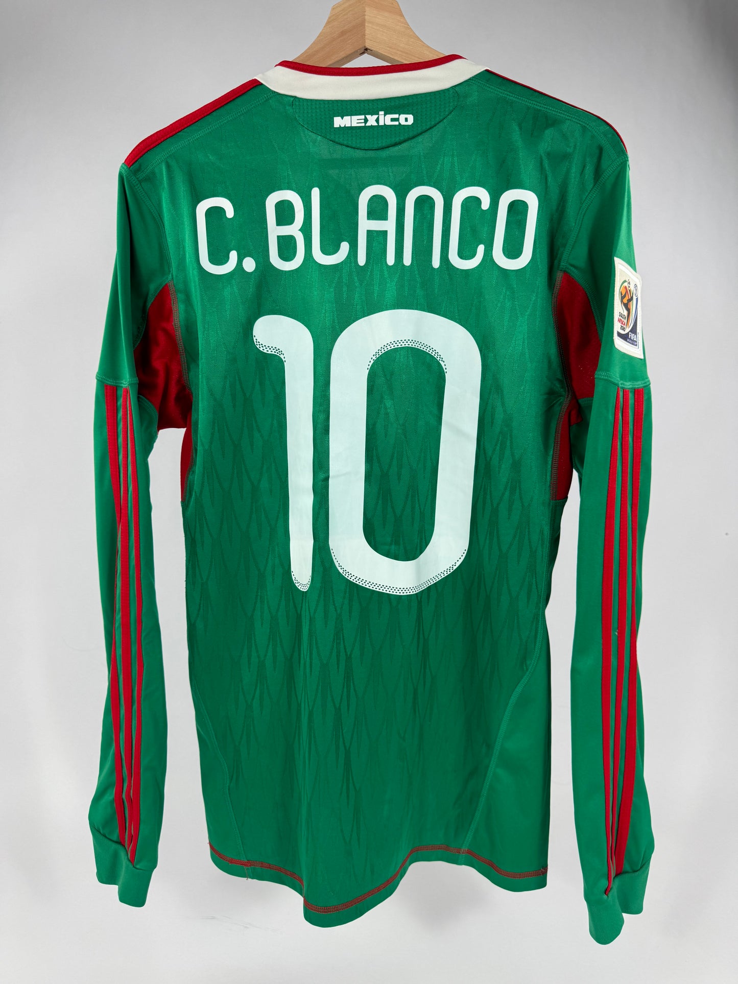 2010 ADIDAS MEXICO HOME JERSEY CUAUHTEMOC BLANCO 10-(M)