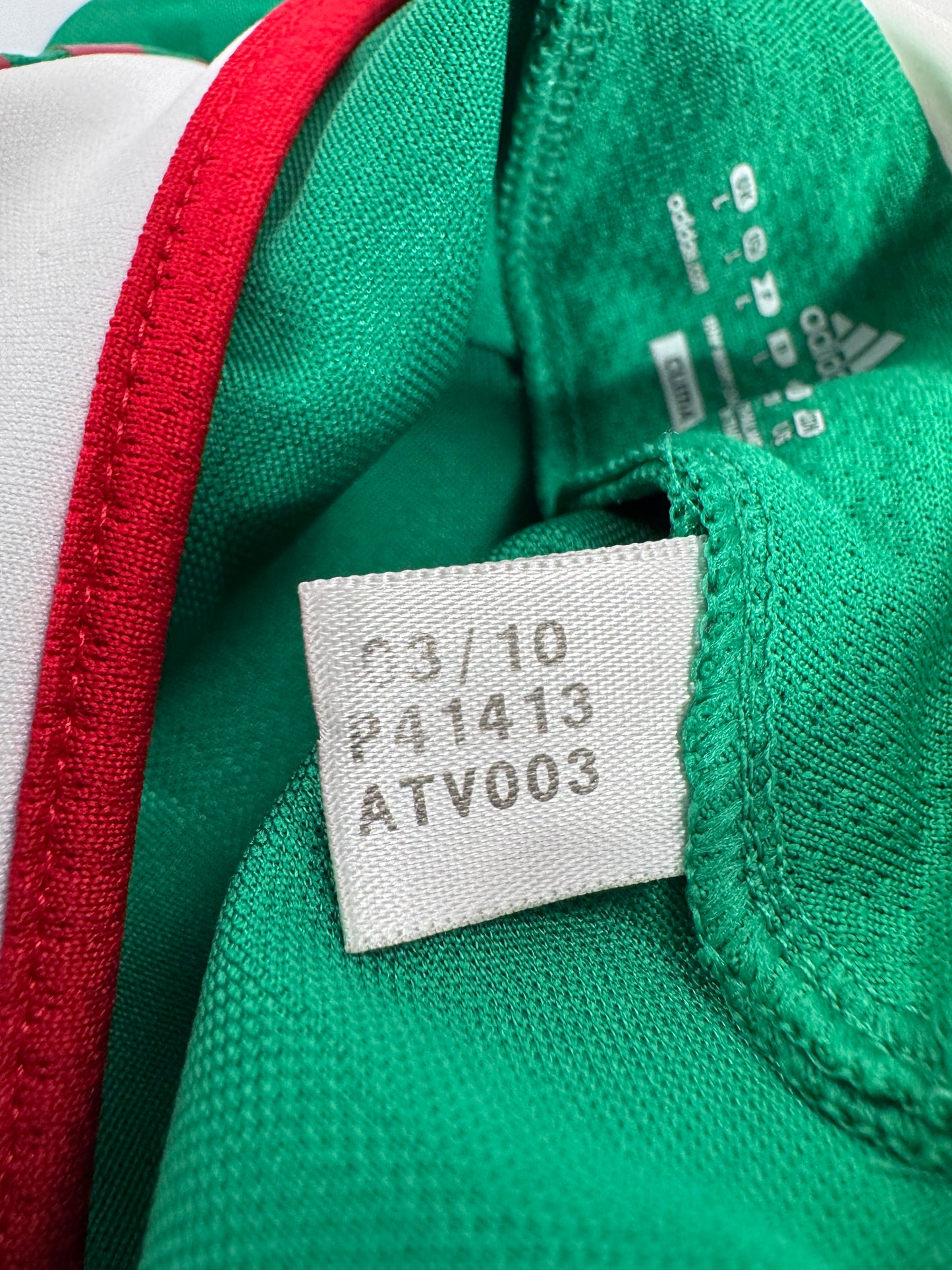 2010 ADIDAS TECHFIT MEXICO HOME JERSEY GUARDADO 18 (L) PLAYER VERSION