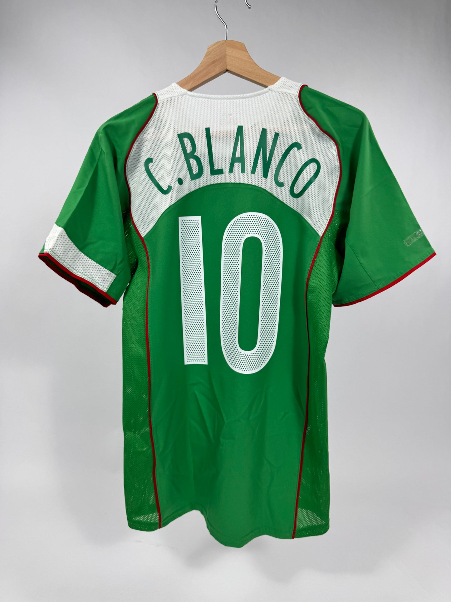 2004/05 NIKE T90 MEXICO HOME JERSEY CUAUHTEMOC BLANCO 10 (S)