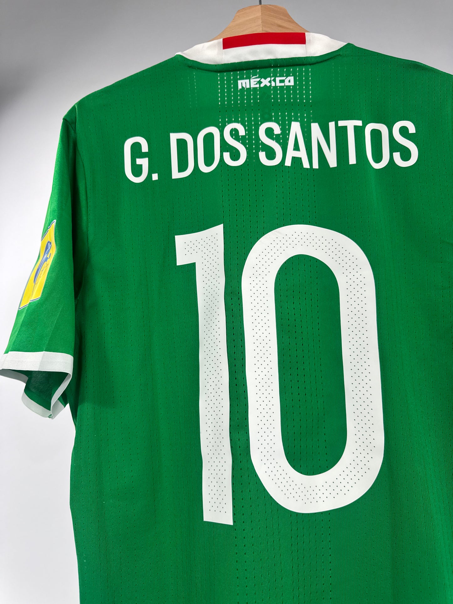 2017 ADIDAS MEXICO HOME JERSEY ADIZERO PLAYER ISSUE GIO DOS SANTOS SIZE 8 (L)