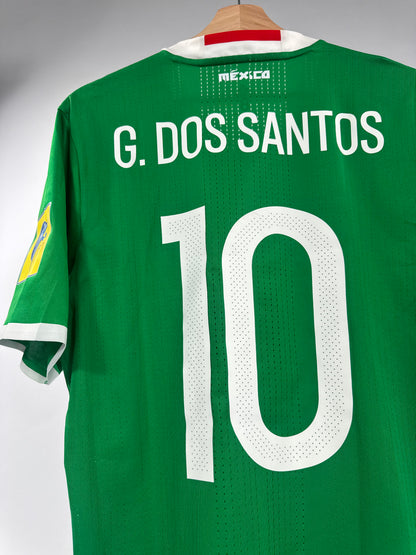 2017 ADIDAS MEXICO HOME JERSEY ADIZERO PLAYER ISSUE GIO DOS SANTOS SIZE 8 (L)