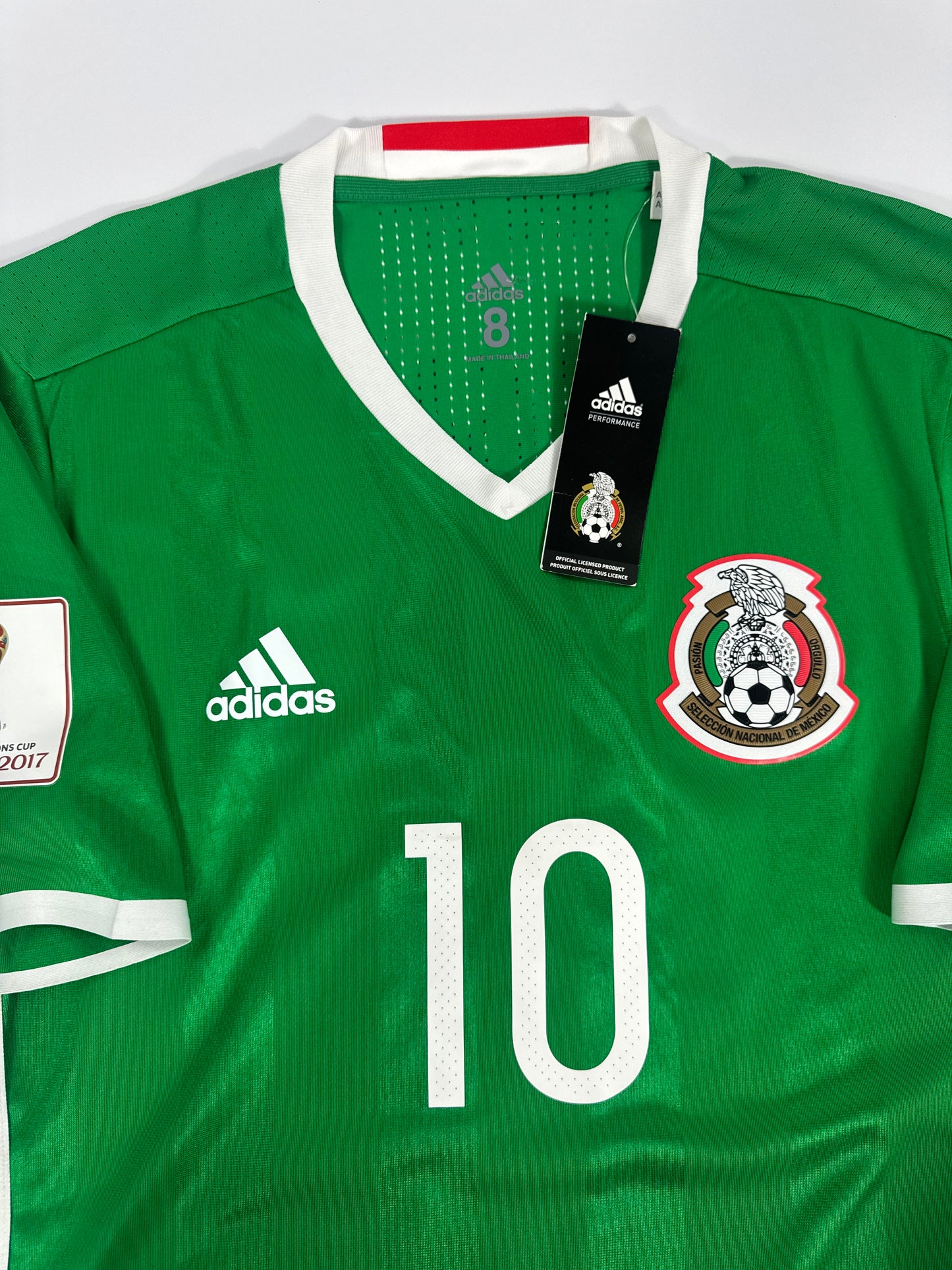 2017 ADIDAS MEXICO HOME JERSEY ADIZERO PLAYER ISSUE GIO DOS SANTOS SIZE 8 (L)