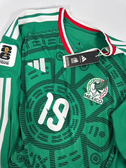 2026 ADIDAS MEXICO WORLD CUP HOME JERSEY LONG SLEEVE GILBERTO MORA 19 (XL) PLAYER VERSION