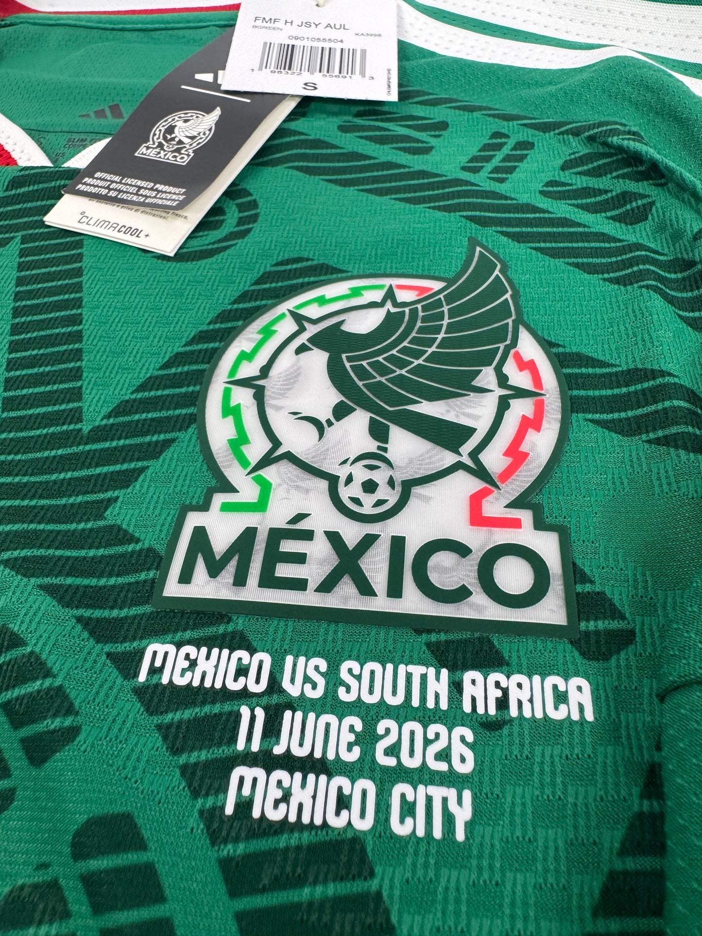2026 ADIDAS MEXICO HOME JERSEY AUTHENTIC LONG SLEEVE PLAYER VERSION NEW WITH TAGS FIDALGO 8 (S)