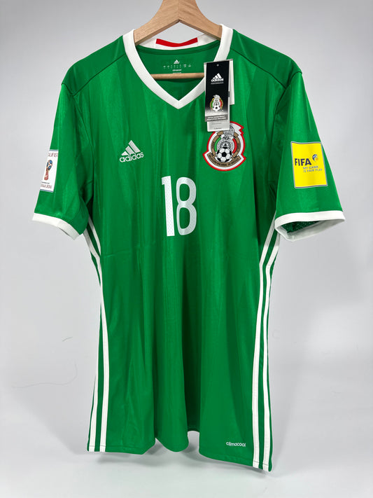 2016/17 ADIDAS MEXICO HOME JERSEY NEW WITH TAGS ANDRES GUARDADO 18 WORLD CUP QUALIFIERS (L)