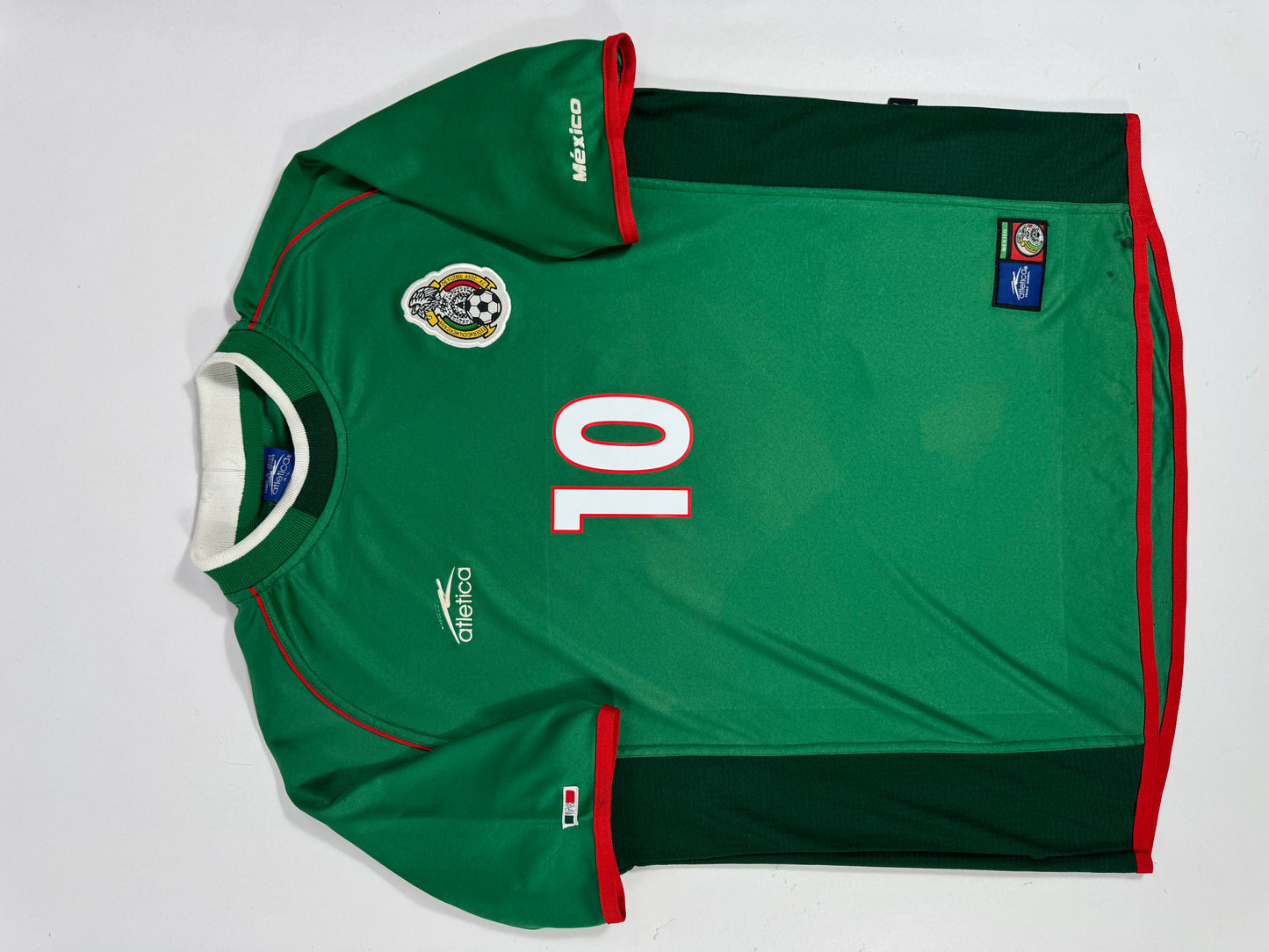 2001 ATLETICA MEXICO HOME JERSEY CUAUHTÉMOC BLANCO 10-(L)