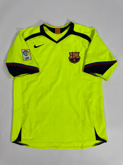 2005/06 NIKE T90 FC BARCELONA AWAY JERSEY RAF MARQUEZ 4 (L)