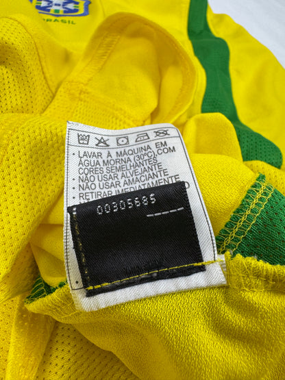 2011 NIKE BRAZIL HOME JERSEY RONALDINHO 11 LONG SLEEVE-(M)