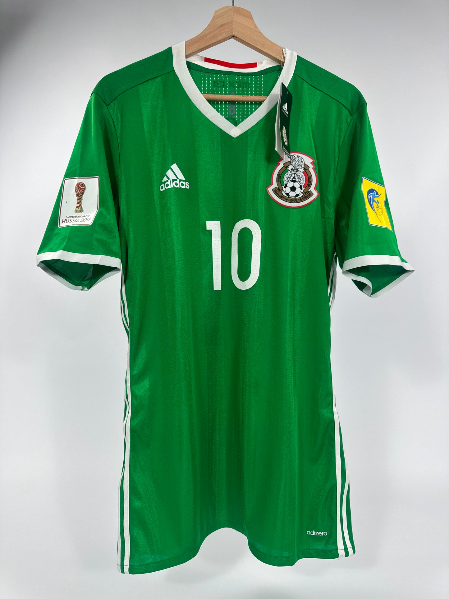 2017 ADIDAS MEXICO HOME JERSEY ADIZERO PLAYER ISSUE GIO DOS SANTOS SIZE 8 (L)
