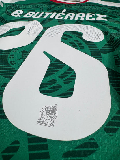 2026 ADIDAS MEXICO WORLD CUP HOME JERSEY LONG SLEEVE BRIAN GUTIERREZ 26 (M)