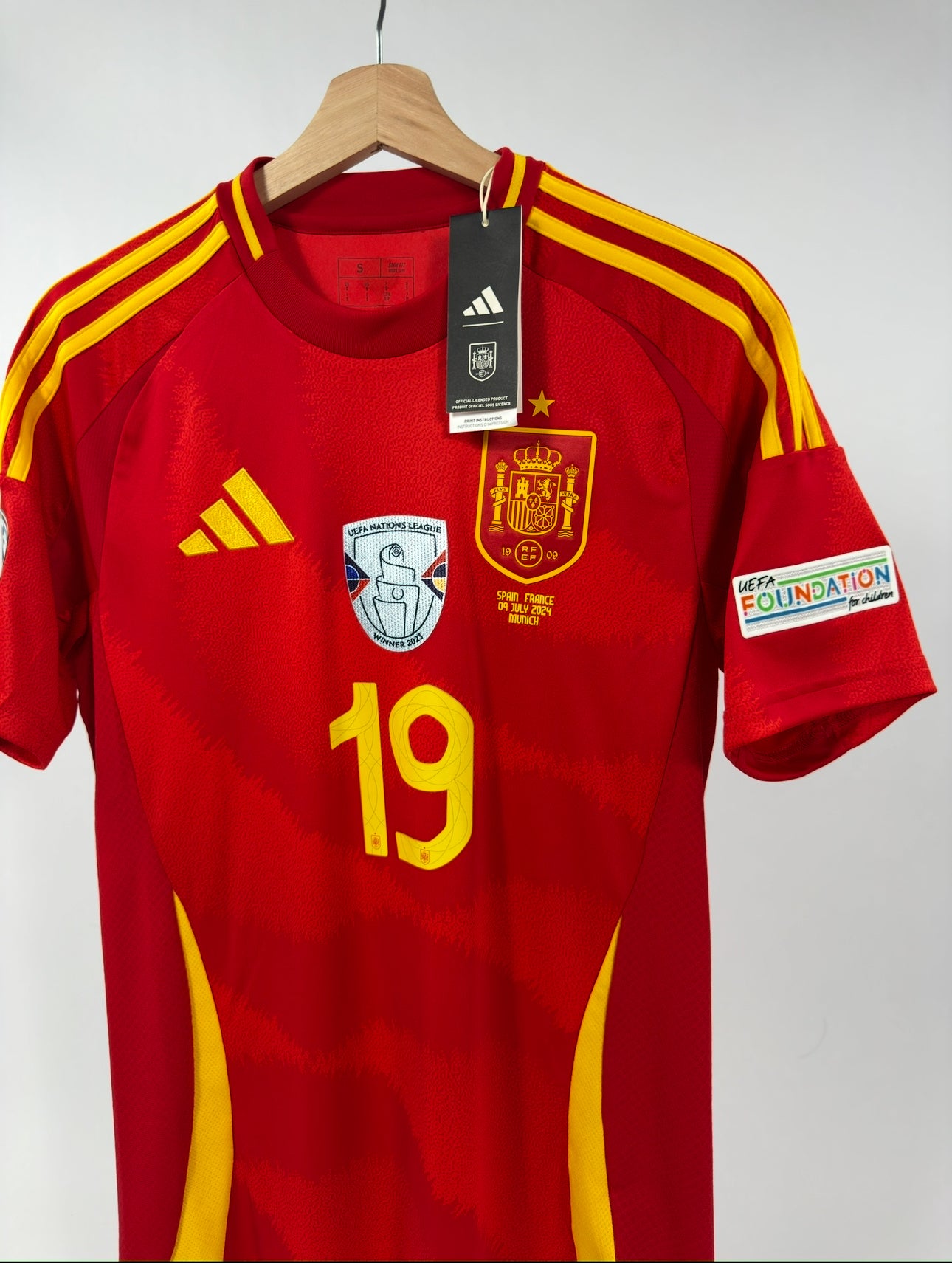 2024 ADIDAS SPAIN HOME JERSEY LAMINE YAMAL 19-(S) NEW WITH TAGS