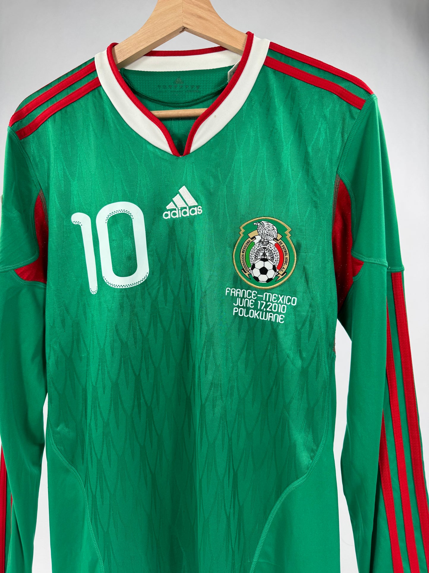 2010 ADIDAS MEXICO HOME JERSEY CUAUHTEMOC BLANCO 10-(M)