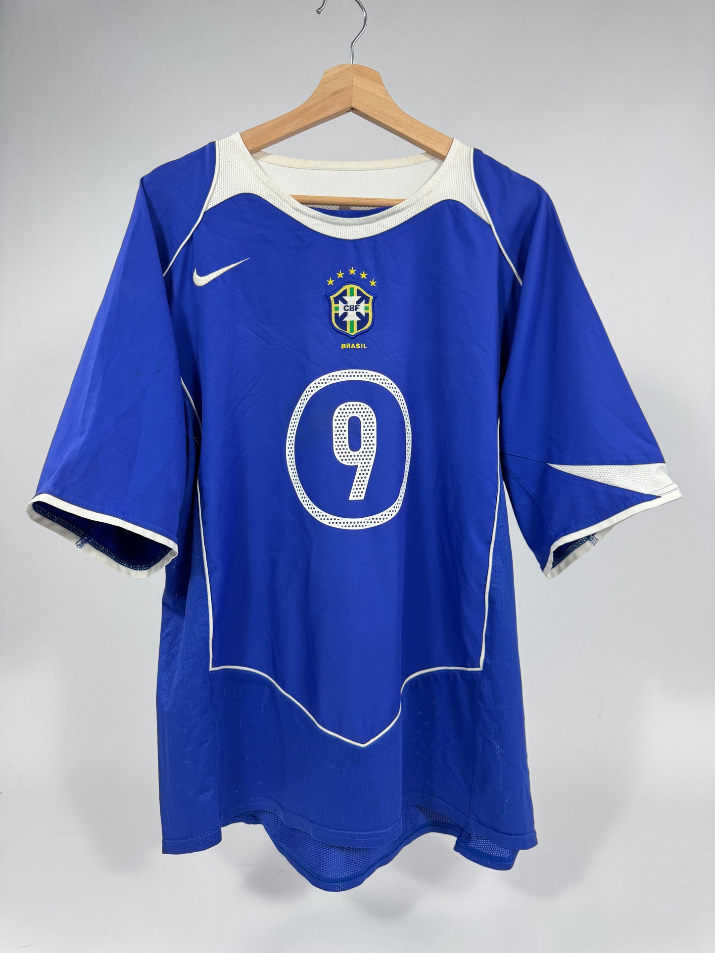 2004/05 NIKE T90 BRAZIL AWAY JERSEY RONALDO 9-(L)