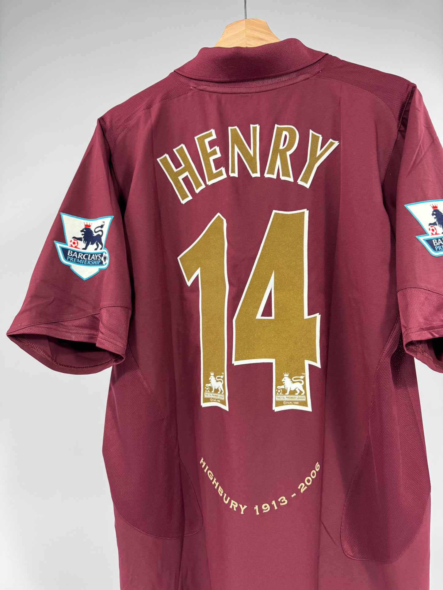2005/06 NIKE T90 ARSENAL JERSEY HENRY 14 (L)