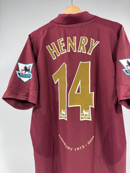 2005/06 NIKE T90 ARSENAL JERSEY HENRY 14 (L)