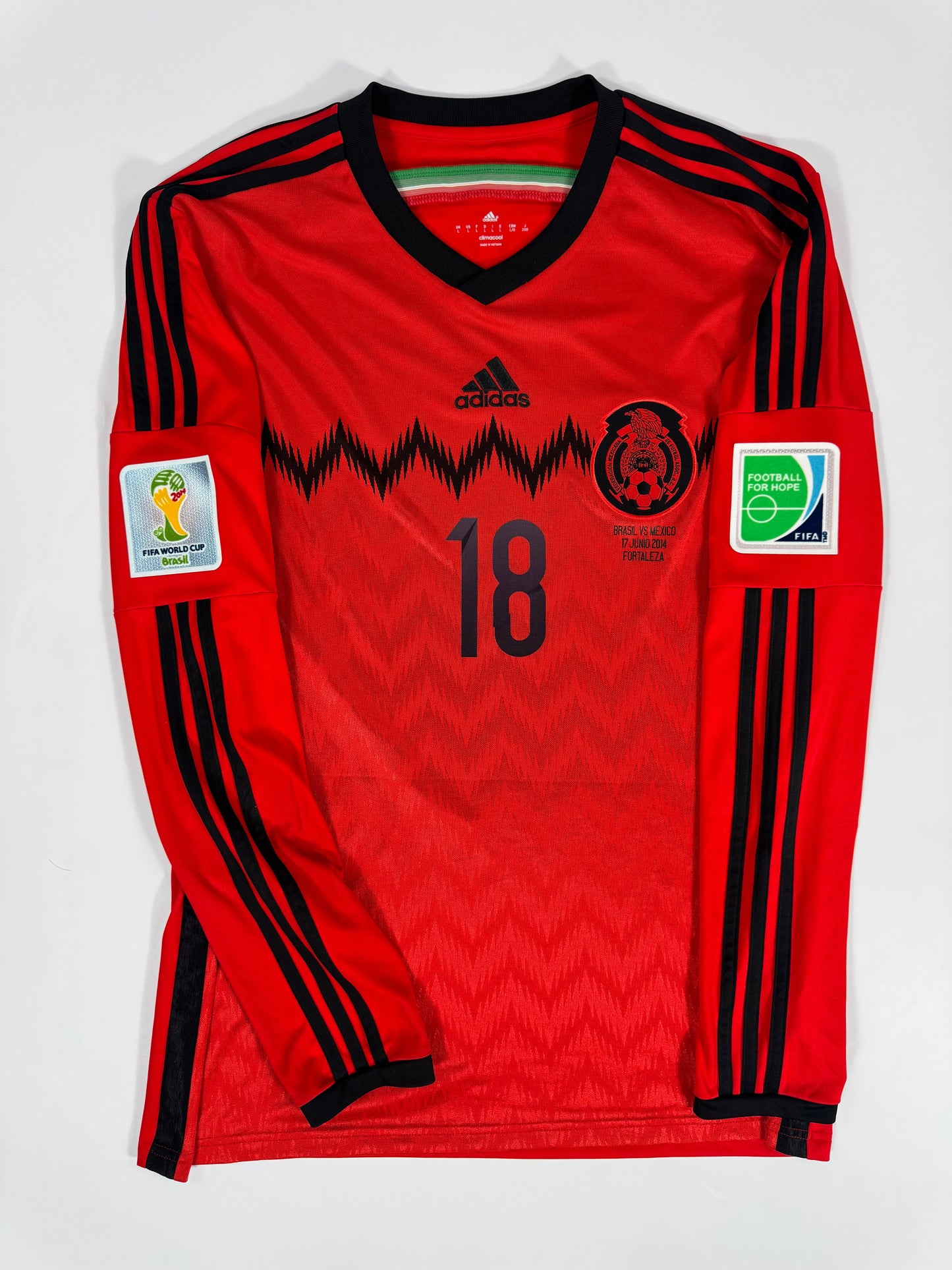 2014 ADIDAS MEXICO AWAY JERSEY ANDRES GUARDADO 18 LONG SLEEVE (L)