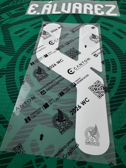2026 OFFICIAL MEXICO WORLD CUP HOME NAME SET EDSON ALVAREZ 4