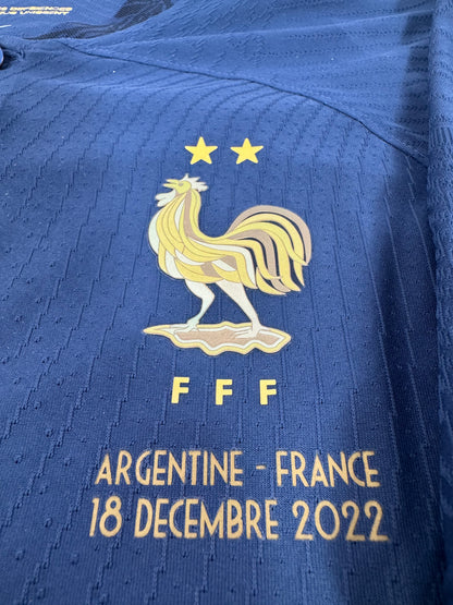 2022 NIKE FRANCE HOME JERSEY AUTHENTIC PLAYER VERSOON NEW WITH TAGS MBAPPE 10 (L)
