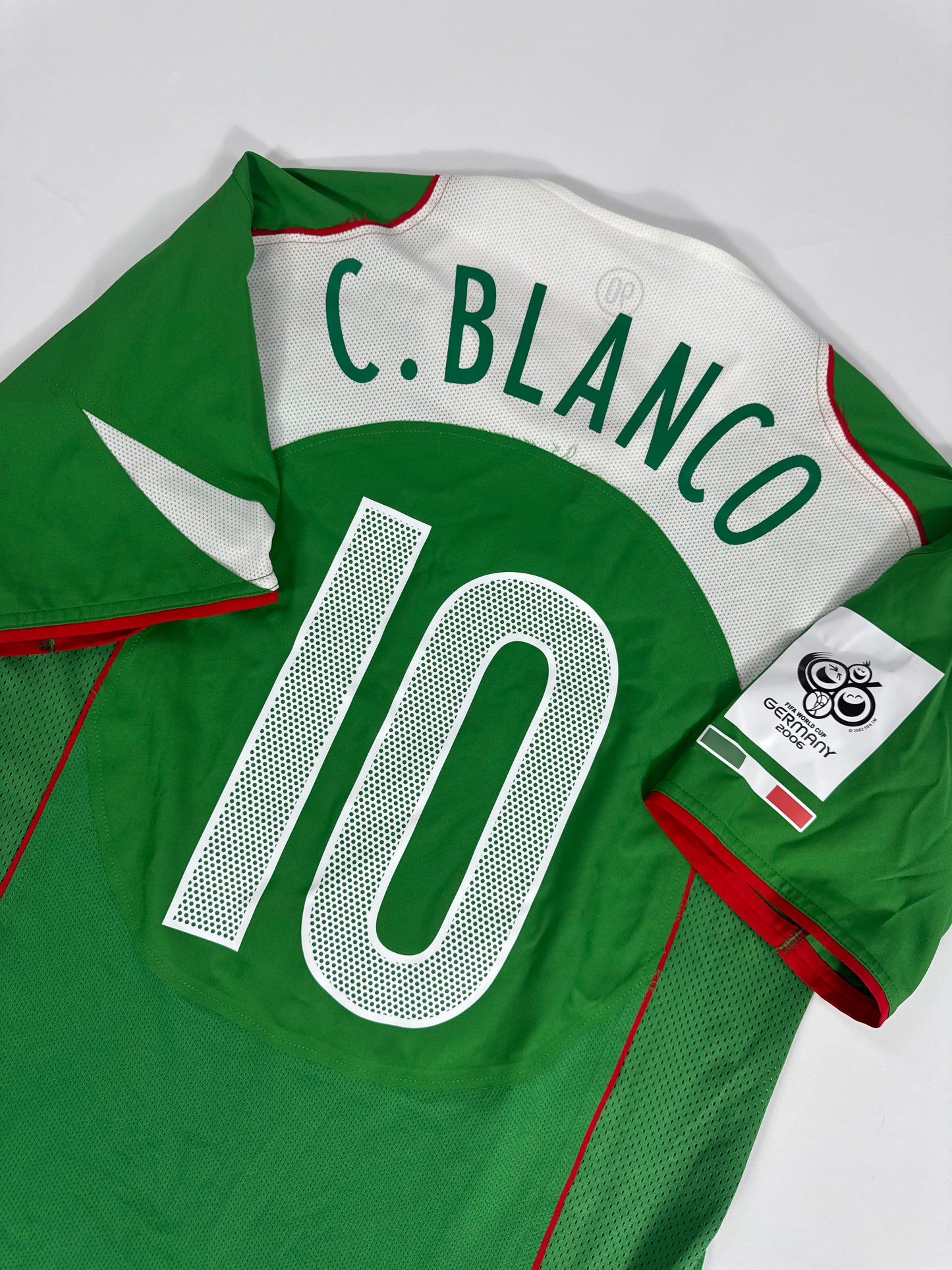 2004/05 NIKE T90 MEXICO HOME JERSEY CUAUHTEMOC BLANCO 10 PLAYER ISSUE UTILERIA (M)