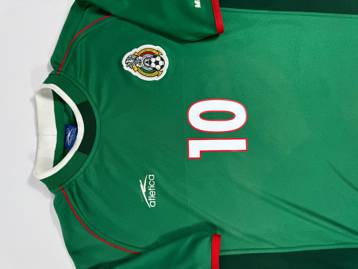 2001 ATLETICA MEXICO HOME JERSEY CUAUHTÉMOC BLANCO 10-(L)