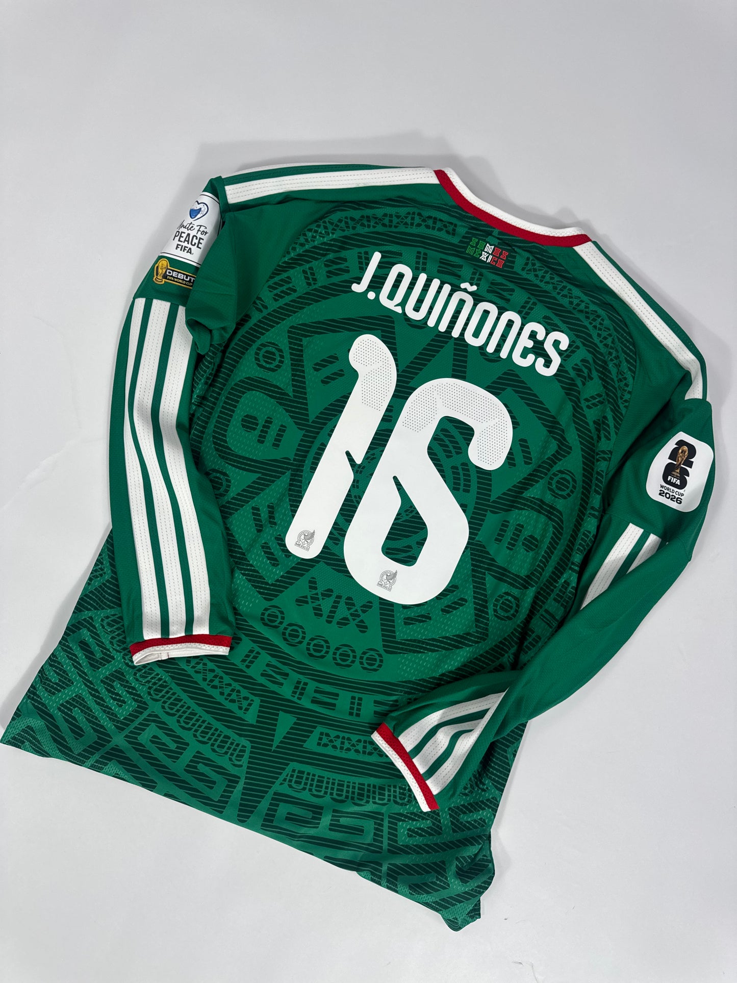 2026 ADIDAS MEXICO HOME JERSEY AUTHENTIC LONG SLEEVE PLAYER VERSION NEW WITH TAGS Julian Quiñones