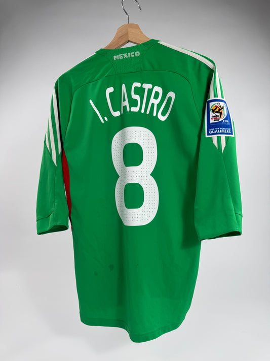 2009 ADIDAS MEXICO HOME JERSEY ISRAEL CASTRO 8 (S)