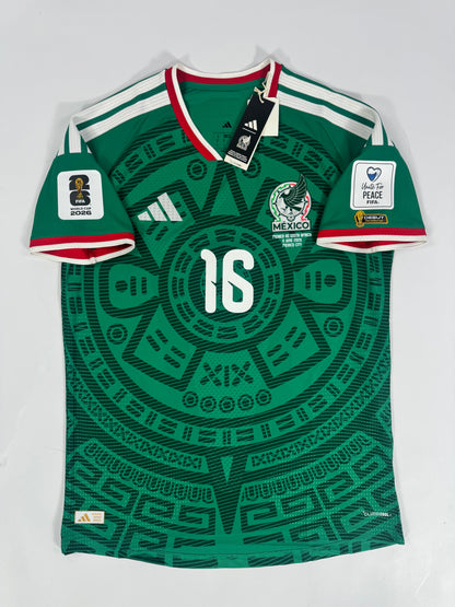 2026 ADIDAS MEXICO HOME JERSEY JULIÁN QUIÑONES 16 AUTHENTIC PLAYER VERSION (L)