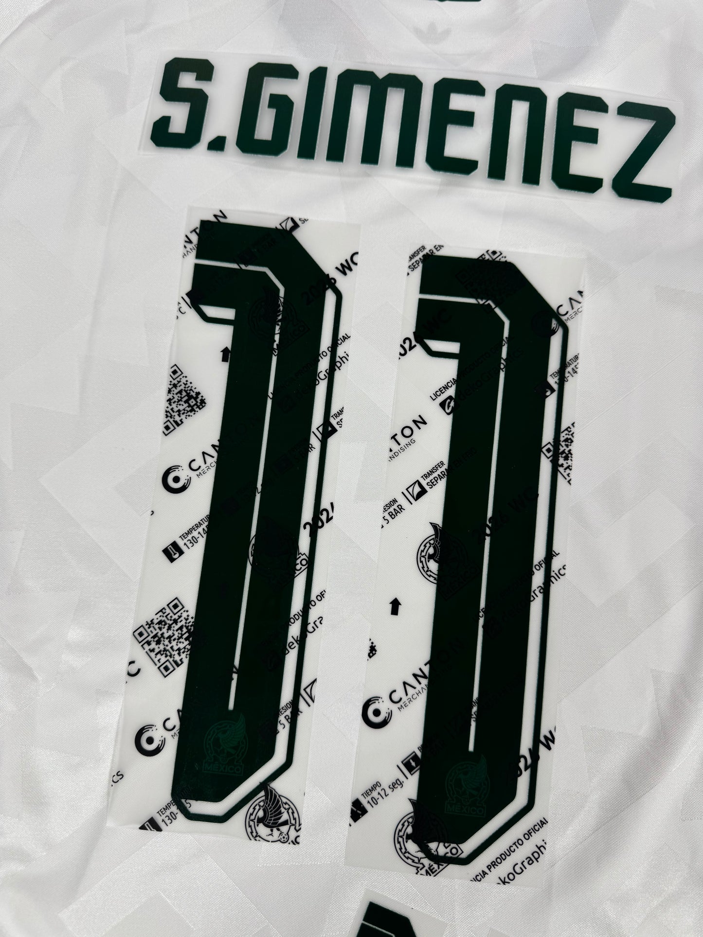 2026 OFFICIAL MEXICO WORLD CUP AWAY NAME SET-SANTIAGO GIMENEZ 11