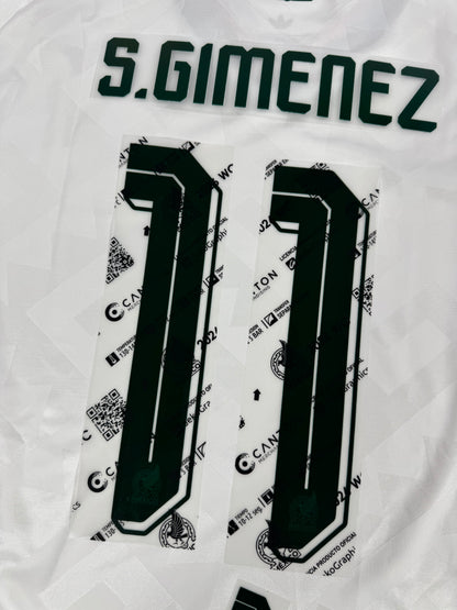 2026 OFFICIAL MEXICO WORLD CUP AWAY NAME SET-SANTIAGO GIMENEZ 11