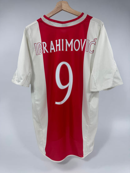 2004 ADIDAS AJAX HOME JERSEY ZLATAN IBRAHIMOVIC 9 (L)