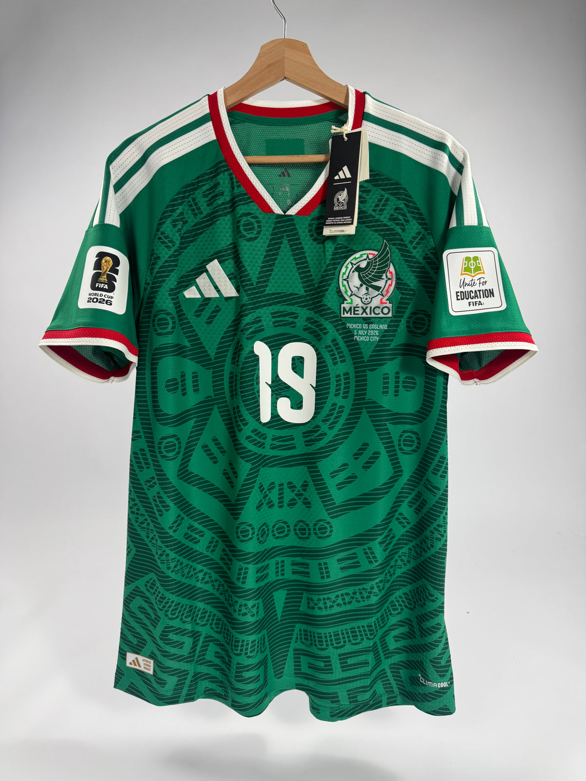 2026 ADIDAS MEXICO WORLD CUP HOME GILBERTO MORA 19 (L) PLAYER VERSION NEW WITH TAGS