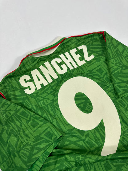 1994 UMBRO MEXICO HOME JERSEY HUGO SANCHEZ 9-(M)