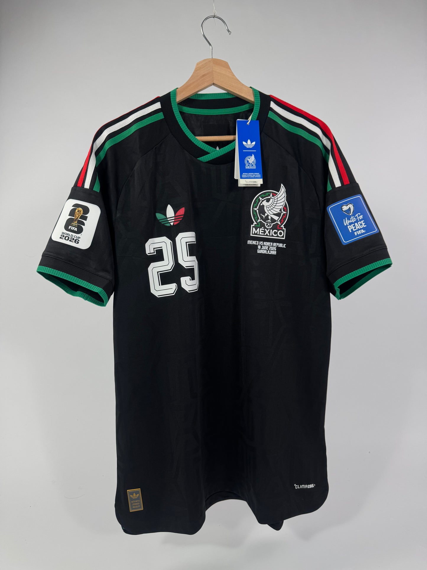 2026 ADIDAS MEXICO 3RD JERSEY ALVARADO 25 AUTHENTIC PLAYER VERSION (L)NEW WITH TAGS