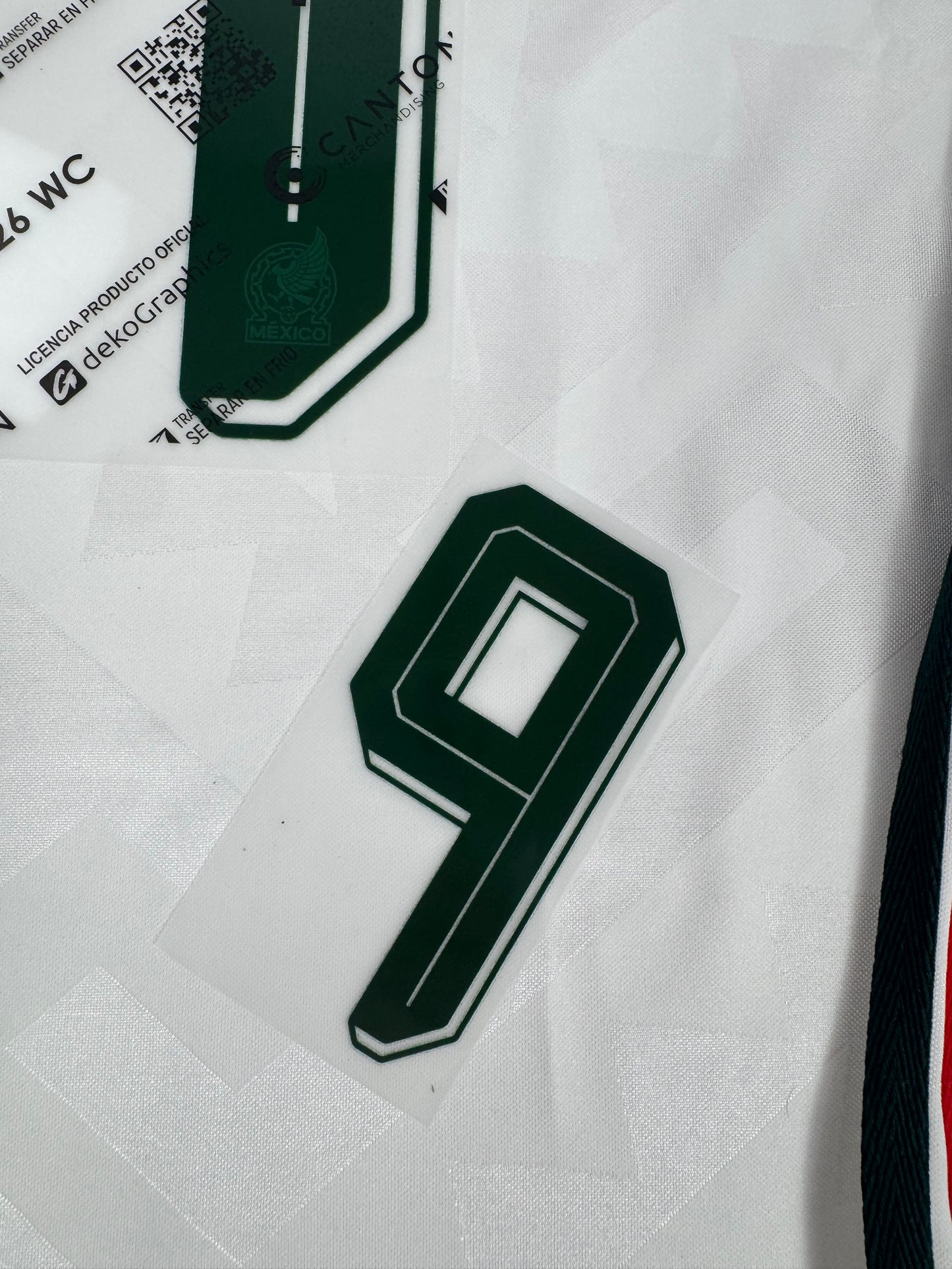 2026 OFFICIAL MEXICO WORLD CUP AWAY NAME SET-RAUL JIMENEZ 9