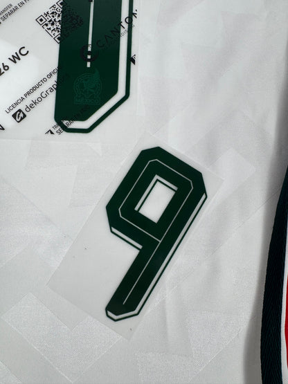 2026 OFFICIAL MEXICO WORLD CUP AWAY NAME SET-RAUL JIMENEZ 9