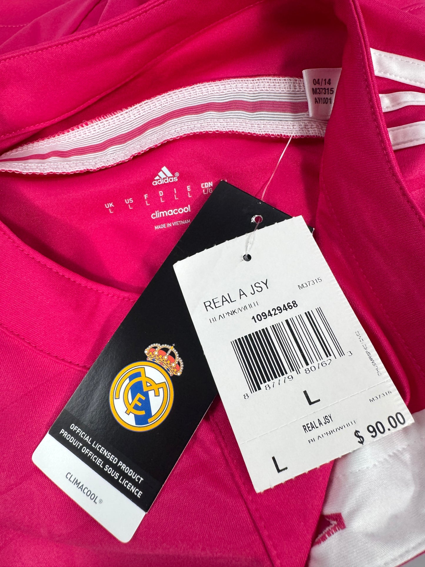 2014/15 ADIDAS REAL MADRID  AWAY JERSEY CHICHARITO 14 (L) NEW WITH TAGS