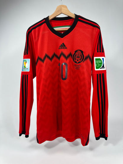 2014 ADIDAS MEXICO HOME JERSEY LONG SLEEVE DOS SANTOS 10 (M)