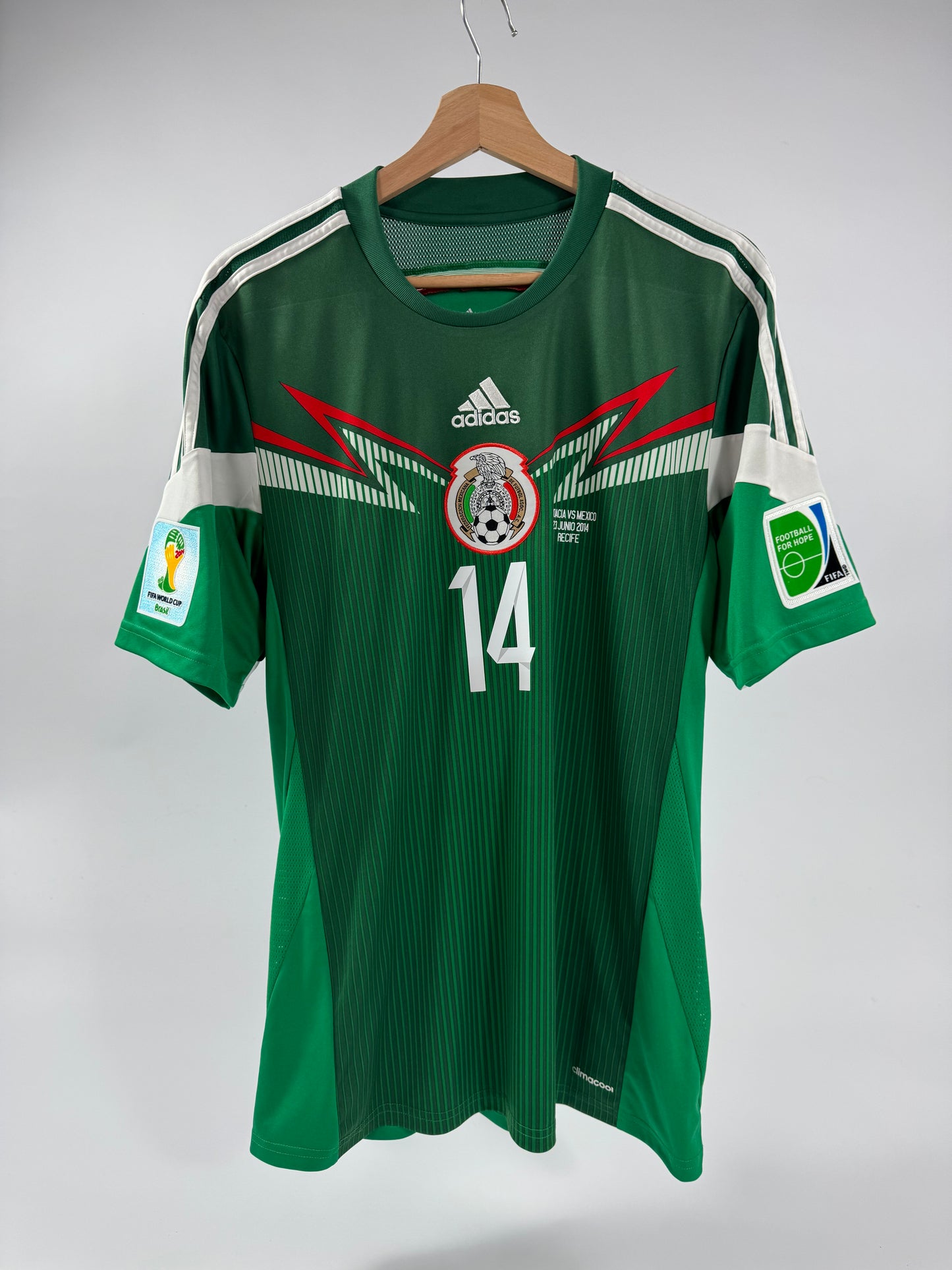 2014 ADIDAS MEXICO HOME JERSEY JAVIER HERNANDEZ 14 (M)