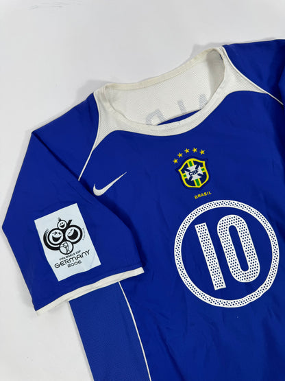 2004/05 NIKE T90 BRAZIL AWAY JERSEY RONALDINHO 10 (M)