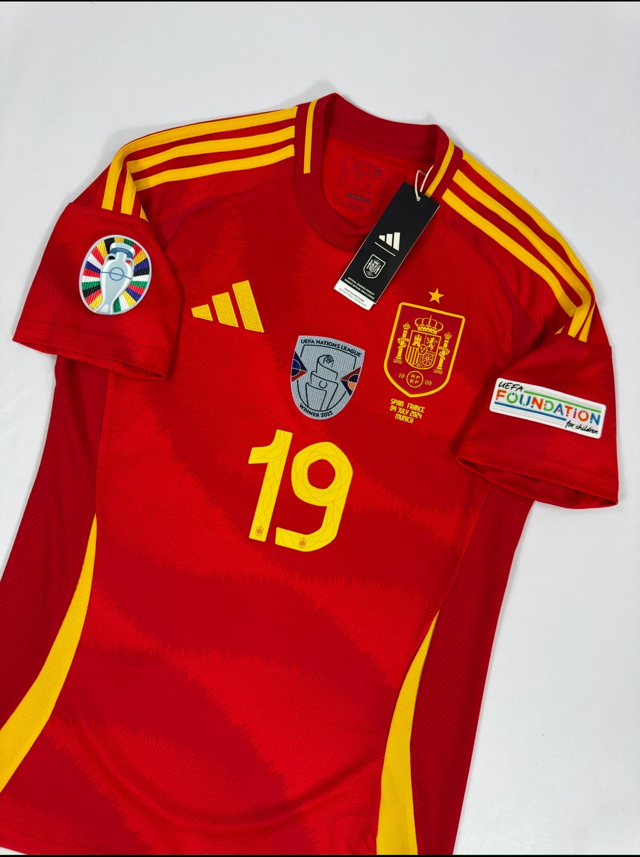 2024 ADIDAS SPAIN HOME JERSEY LAMINE YAMAL 19-(S) NEW WITH TAGS