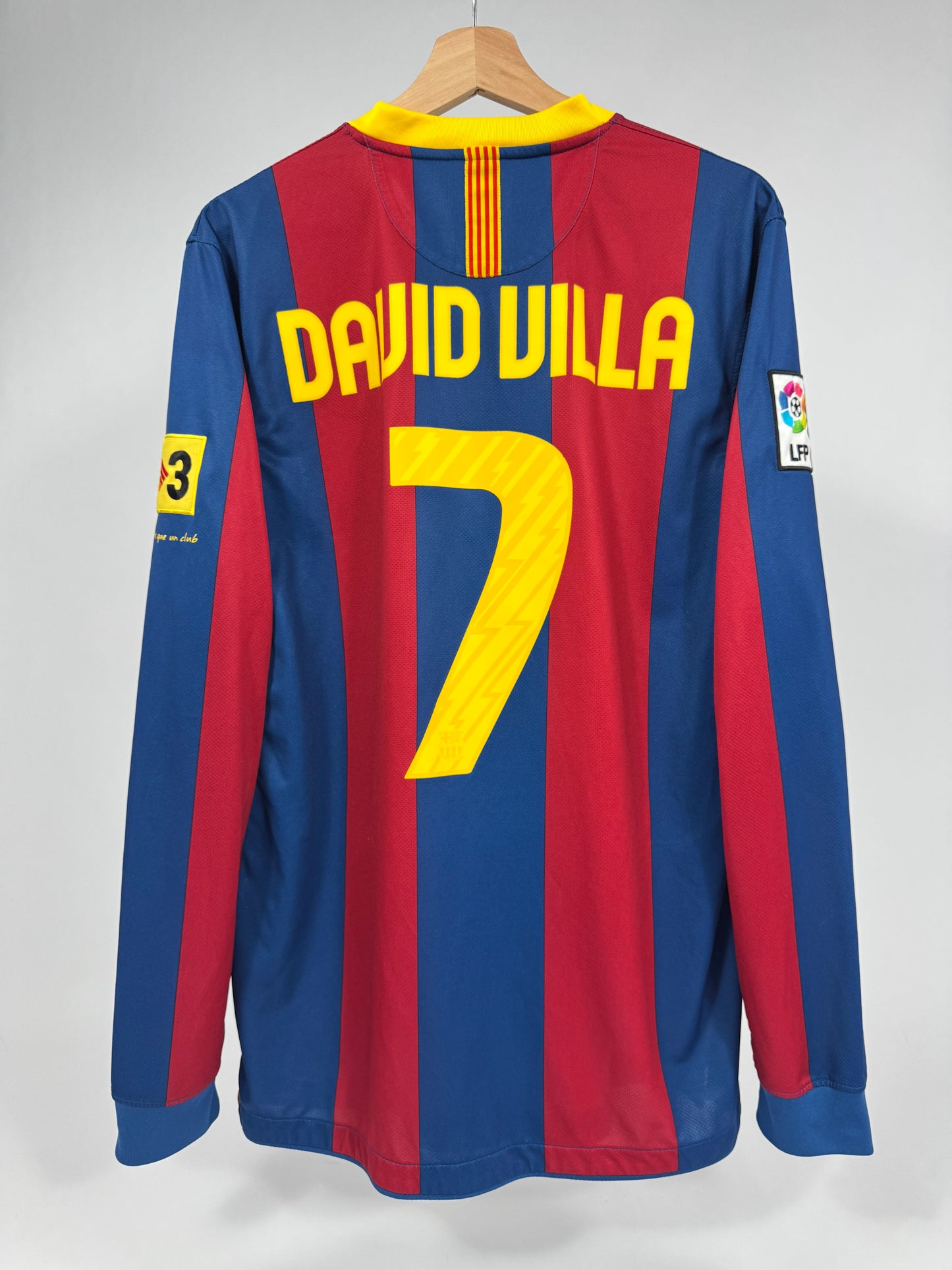 2010/11 NIKE FC BARCELONA HOME JERSEY LONG SLEEVE DAVID VILLA 7-(M)